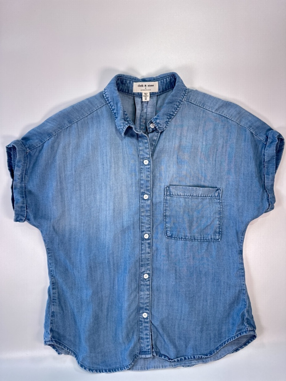 cloth & stone Light Blue Denim Button-Down Shirt - Picture 2 of 10